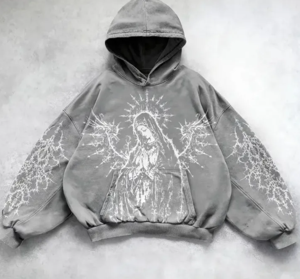 Hooded Printed Streetwear Sweatshirt