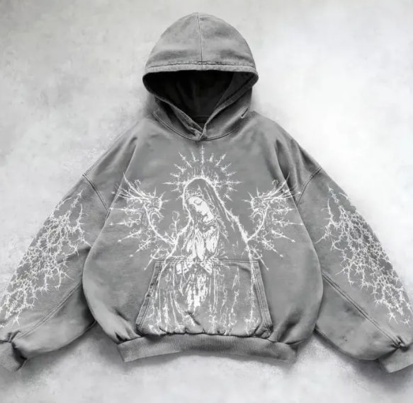 Hooded Printed Streetwear Sweatshirt