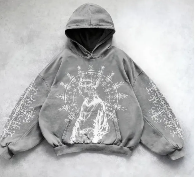 Hooded Printed Streetwear Sweatshirt