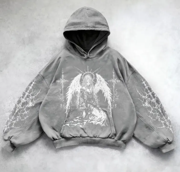 Hooded Printed Streetwear Sweatshirt