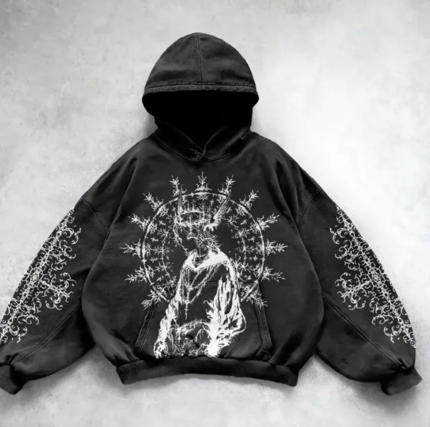 Hooded Printed Streetwear Sweatshirt