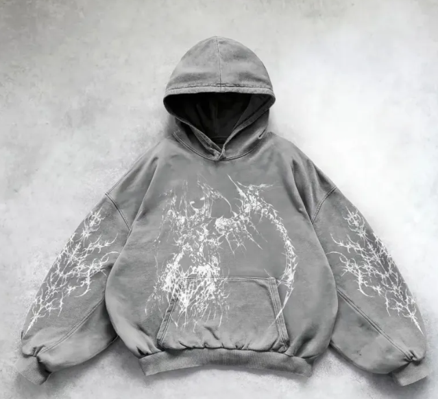 Hooded Printed Streetwear Sweatshirt