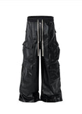 Pantalones Cargo de Cuero Holgados