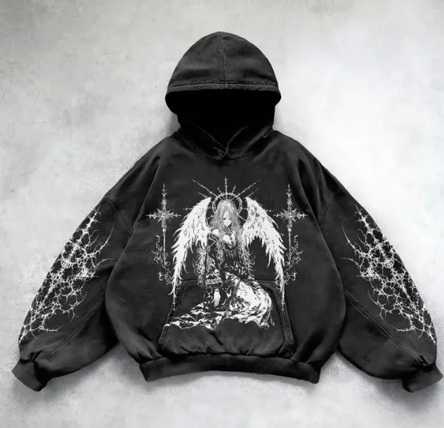 Hooded Printed Streetwear Sweatshirt