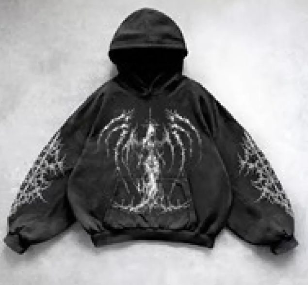 Hooded Printed Streetwear Sweatshirt