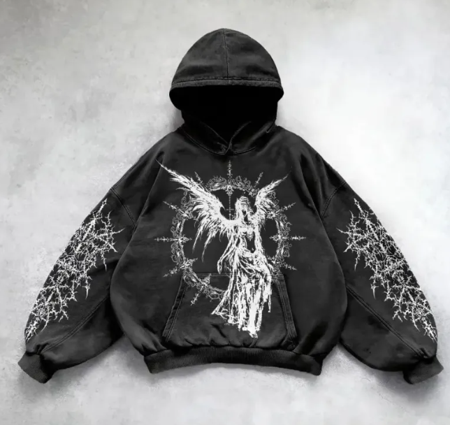 Hooded Printed Streetwear Sweatshirt