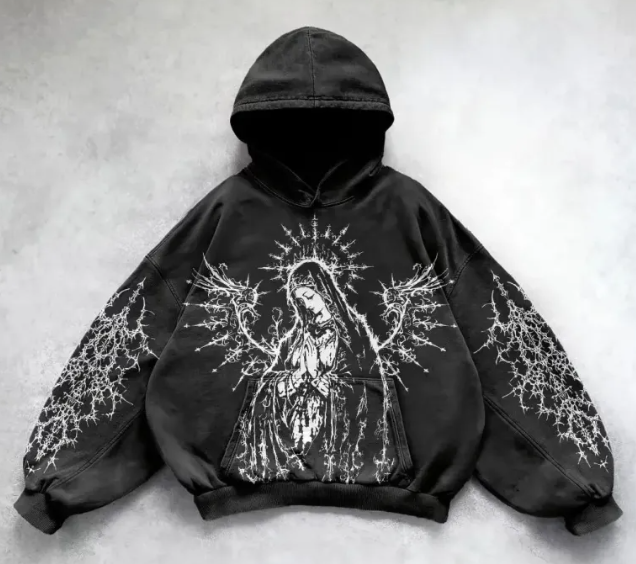 Hooded Printed Streetwear Sweatshirt