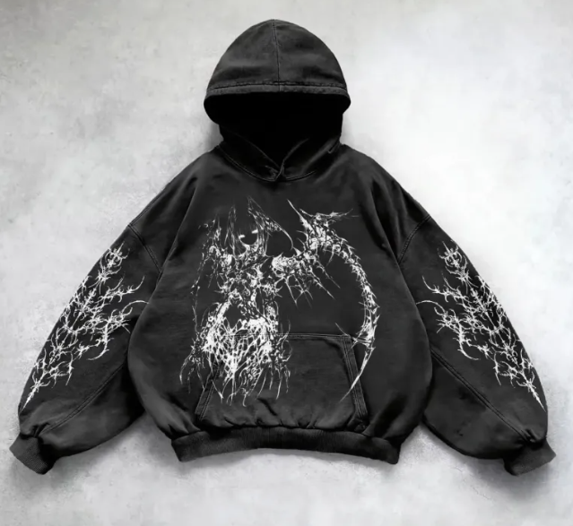 Hooded Printed Streetwear Sweatshirt