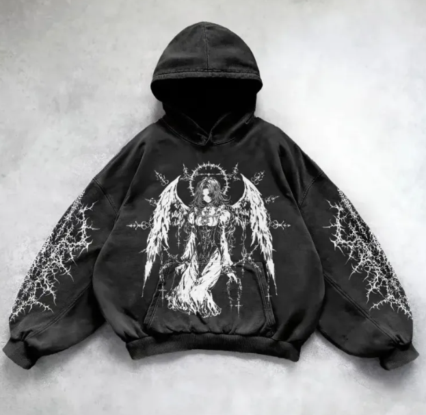 Hooded Printed Streetwear Sweatshirt