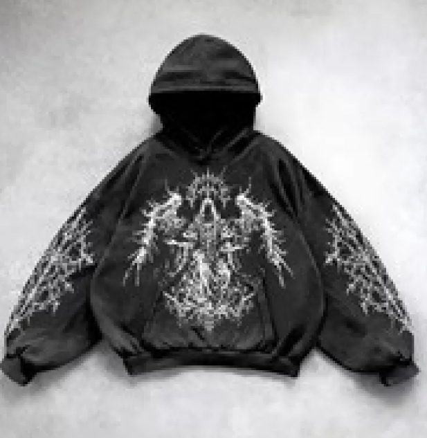 Hooded Printed Streetwear Sweatshirt